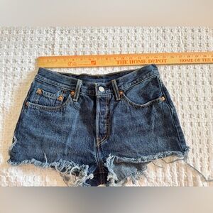 Levi’s | 501 Original Shorts | Distressed Denim | Button Fly | Size 27 | EUC